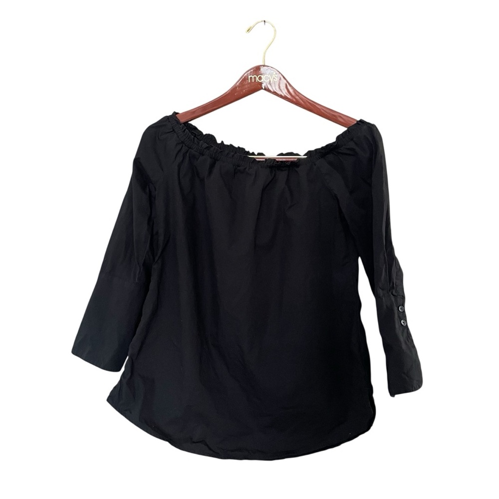 White House Black Market Black Long Sleeve Top XS